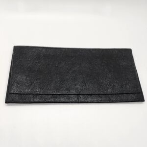 Full Quill Black Ostrich Checkbook